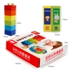 Yiwu Quality Children's Wooden Educational Toys: 60 Pieces of colorful stacked tall wooden building blocks, Numbers, Letters, Character Relationship Recognition -1001/2670 undefined